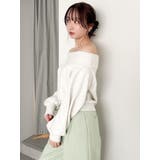 デコルテオープンスウェットトップス | dazzlin | 詳細画像9 