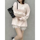 ピンク | CAT刺繍リボンカットプルオーバー | dazzlin