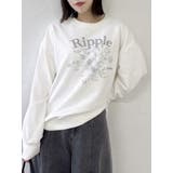 オフホワイト | フラワーロゴスウエットトップス | dazzlin