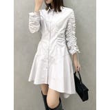 ギャザースリーブイレヘムシャツワンピース | dazzlin | 詳細画像10 