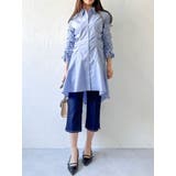 ギャザースリーブイレヘムシャツワンピース | dazzlin | 詳細画像2 