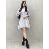 ギャザースリーブイレヘムシャツワンピース | dazzlin | 詳細画像24 