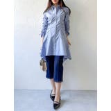 ギャザースリーブイレヘムシャツワンピース | dazzlin | 詳細画像3 