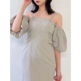 ベージュ | スラックスディテールバルーンワンピース | dazzlin