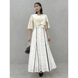 バックリボンパイピングレースドレス | dazzlin | 詳細画像13