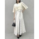 バックリボンパイピングレースドレス | dazzlin | 詳細画像14