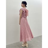 バックリボンパイピングレースドレス | dazzlin | 詳細画像17