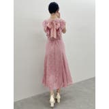 バックリボンパイピングレースドレス | dazzlin | 詳細画像18