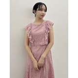 バックリボンパイピングレースドレス | dazzlin | 詳細画像19