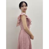 バックリボンパイピングレースドレス | dazzlin | 詳細画像20