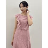 バックリボンパイピングレースドレス | dazzlin | 詳細画像21