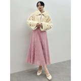 バックリボンパイピングレースドレス | dazzlin | 詳細画像22