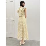 バックリボンパイピングレースドレス | dazzlin | 詳細画像27