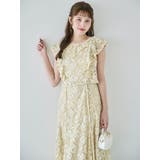 バックリボンパイピングレースドレス | dazzlin | 詳細画像3