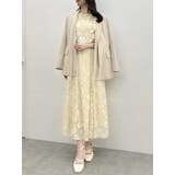 バックリボンパイピングレースドレス | dazzlin | 詳細画像30