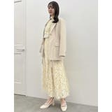 バックリボンパイピングレースドレス | dazzlin | 詳細画像31