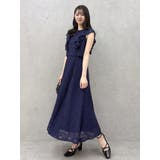 バックリボンパイピングレースドレス | dazzlin | 詳細画像33