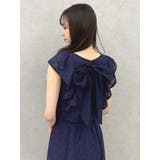 バックリボンパイピングレースドレス | dazzlin | 詳細画像37