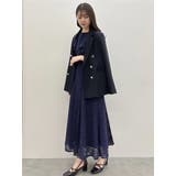 バックリボンパイピングレースドレス | dazzlin | 詳細画像38