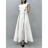 バックリボンパイピングレースドレス | dazzlin | 詳細画像5