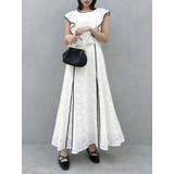 バックリボンパイピングレースドレス | dazzlin | 詳細画像7