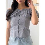 ミックス | 2WAYバルーンスリーブギャザーブラウス | dazzlin