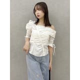 アシメギャザーブラウス | dazzlin | 詳細画像15 