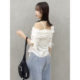 アシメギャザーブラウス | dazzlin | 詳細画像17 