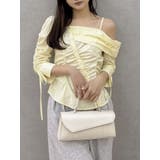 イエロー | アシメギャザーブラウス | dazzlin