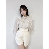 フリルリボン2WAY長袖ブラウス | dazzlin | 詳細画像30 