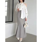 ブルー | ハイウエストアソートナロースカート | dazzlin