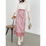 【藤井サチコラボ】マーガレットフラワータイトスカート | dazzlin | 詳細画像13 