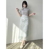 【藤井サチコラボ】マーガレットフラワータイトスカート | dazzlin | 詳細画像32 