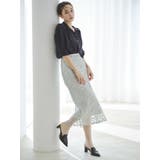 ブルー | 【藤井サチコラボ】マーガレットフラワータイトスカート | dazzlin