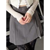 チャコールグレー | サイドプリーツミニスカート | dazzlin