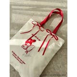 オフホワイト | 【メロクロコラボ】ツインリボンキャンバストートバッグ | dazzlin