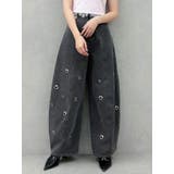 ライトグレー | カーブタックデニムパンツ | dazzlin