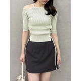 グリーン | サイドクロスオープンボレロニット | dazzlin