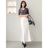 フロントツイストリボン5分袖ニットトップス | dazzlin | 詳細画像12