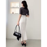 フロントツイストリボン5分袖ニットトップス | dazzlin | 詳細画像13