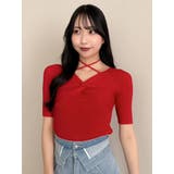 フロントツイストリボン5分袖ニットトップス | dazzlin | 詳細画像21