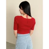 フロントツイストリボン5分袖ニットトップス | dazzlin | 詳細画像22