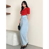 フロントツイストリボン5分袖ニットトップス | dazzlin | 詳細画像25