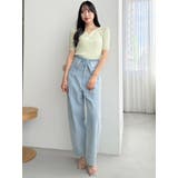 フロントツイストリボン5分袖ニットトップス | dazzlin | 詳細画像34