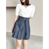 フロントツイストリボン5分袖ニットトップス | dazzlin | 詳細画像4