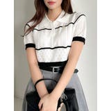 オフホワイト | ハピネスカラーポロニット | dazzlin