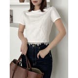 オフホワイト | レースキャミレイヤードTシャツ | dazzlin