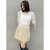 ギャザーリボンレーストップス | dazzlin | 詳細画像4