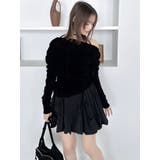 アシメギャザーシアーベロアカットソー | dazzlin | 詳細画像11