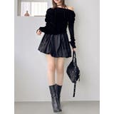 アシメギャザーシアーベロアカットソー | dazzlin | 詳細画像12